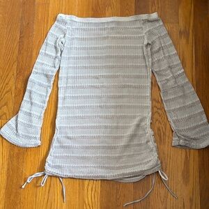 Striped Off-Shoulder Knit dress